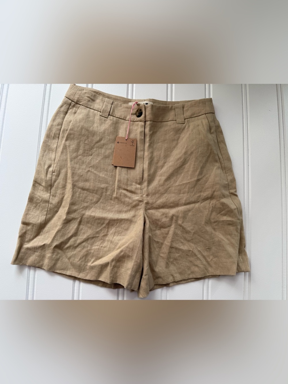 Boden Westbourne Linen Shorts US 6 Women Tan 6” NEW